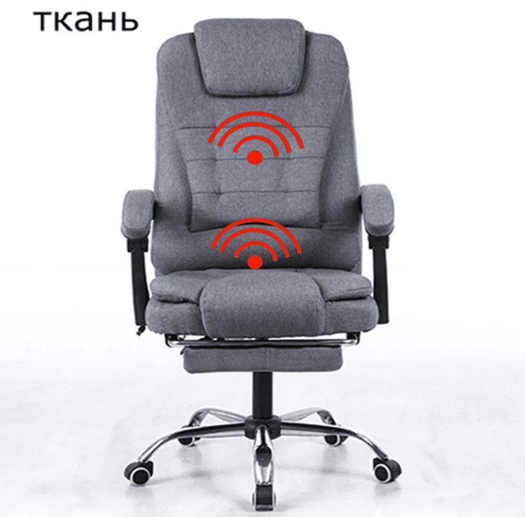 Компьютерное кресло 606f светло-серый ткань